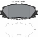 Textar | Bremsbelagsatz, Scheibenbremse | 2445101 Textar | Bremsbelagsatz, Scheibenbremse | 2445101