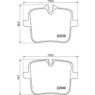 Brembo | Bremsbelagsatz, Scheibenbremse | P 06 109