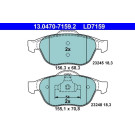 ATE | Bremsbelagsatz, Scheibenbremse | 13.0470-7159.2 ATE | Bremsbelagsatz, Scheibenbremse | 13.0470-7159.2