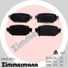 Zimmermann | Bremsbelagsatz, Scheibenbremse | 22623.155.1