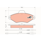 TRW | Bremsbelagsatz, Scheibenbremse | GDB1101 TRW | Bremsbelagsatz, Scheibenbremse | GDB1101