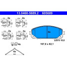 ATE | Bremsbelagsatz, Scheibenbremse | 13.0460-5689.2