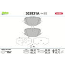 Valeo | Bremsbelagsatz, Scheibenbremse | 302931A Valeo | Bremsbelagsatz, Scheibenbremse | 302931A