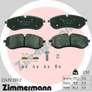 Zimmermann | Bremsbelagsatz, Scheibenbremse | 22492.200.2 Zimmermann | Bremsbelagsatz, Scheibenbremse | 22492.200.2