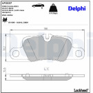 Delphi | Bremsbelagsatz, Scheibenbremse | LP2237 Delphi | Bremsbelagsatz, Scheibenbremse | LP2237