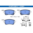 ATE | Bremsbelagsatz, Scheibenbremse | 13.0470-2651.2 ATE | Bremsbelagsatz, Scheibenbremse | 13.0470-2651.2