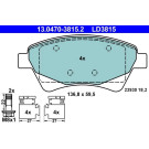 ATE | Bremsbelagsatz, Scheibenbremse | 13.0470-3815.2 ATE | Bremsbelagsatz, Scheibenbremse | 13.0470-3815.2