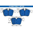 ATE 13.0460-7326.2 Bremsbeläge für Verschleißkontakt vorbereitet, exkl. Verschleißwarnkontakt
