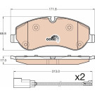 TRW | Bremsbelagsatz, Scheibenbremse | GDB1967 TRW | Bremsbelagsatz, Scheibenbremse | GDB1967