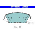 ATE | Bremsbelagsatz, Scheibenbremse | 13.0470-5533.2 ATE | Bremsbelagsatz, Scheibenbremse | 13.0470-5533.2