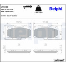 Delphi | Bremsbelagsatz, Scheibenbremse | LP1020 Delphi | Bremsbelagsatz, Scheibenbremse | LP1020
