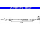 ATE | Seilzug, Kupplungsbetätigung | 24.3728-0329.2