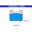 ATE | Bremsbelagsatz, Scheibenbremse | 13.0460-4034.2 ATE | Bremsbelagsatz, Scheibenbremse | 13.0460-4034.2