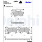 Delphi | Bremsbelagsatz, Scheibenbremse | LP2134 Delphi | Bremsbelagsatz, Scheibenbremse | LP2134