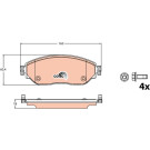 TRW | Bremsbelagsatz, Scheibenbremse | GDB2096 TRW | Bremsbelagsatz, Scheibenbremse | GDB2096