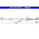 ATE | Seilzug, Feststellbremse | 24.3727-0467.2