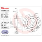 BREMBO 09.A822.11 Bremsscheibe für MERCEDES E-Klasse, CLS, C-Klasse 360x26mm, 5, gelocht, hochgekohlt