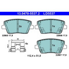 ATE | Bremsbelagsatz, Scheibenbremse | 13.0470-5537.2 ATE | Bremsbelagsatz, Scheibenbremse | 13.0470-5537.2