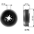 Gates | Riemenscheibe, Kurbelwelle | TVD1003