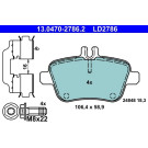 ATE | Bremsbelagsatz, Scheibenbremse | 13.0470-2786.2 ATE | Bremsbelagsatz, Scheibenbremse | 13.0470-2786.2