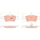 TRW | Bremsbelagsatz, Scheibenbremse | GDB1546
