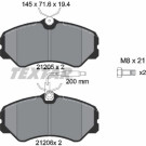 Textar | Bremsbelagsatz, Scheibenbremse | 2120501 Textar | Bremsbelagsatz, Scheibenbremse | 2120501