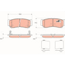 TRW | Bremsbelagsatz, Scheibenbremse | GDB3419 TRW | Bremsbelagsatz, Scheibenbremse | GDB3419