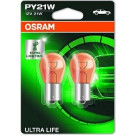 Osram | Glühlampe, Blinkleuchte | Ultra Life PY21W Doppelblister | 7507ULT-02B