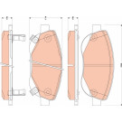 TRW | Bremsbelagsatz, Scheibenbremse | GDB3511 TRW | Bremsbelagsatz, Scheibenbremse | GDB3511