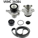 SKF | Wasserpumpe + Keilrippenriemensatz | VKMC 36084