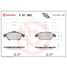 Brembo | Bremsbelagsatz, Scheibenbremse | P 61 083