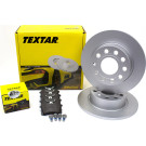 TEXTAR Bremsscheibe 92120903 Ø253 + 2355402 Beläge für SEAT VW SKODA AUDI LEON SC ALTEA GOLF