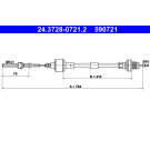 ATE | Seilzug, Kupplungsbetätigung | 24.3728-0721.2