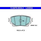 ATE | Bremsbelagsatz, Scheibenbremse | 13.0470-5534.2 ATE | Bremsbelagsatz, Scheibenbremse | 13.0470-5534.2
