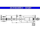 ATE | Bremsschlauch | 24.5144-0455.3