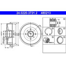ATE | Bremstrommel | 24.0220-3721.2