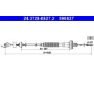 ATE | Seilzug, Kupplungsbetätigung | 24.3728-0827.2