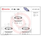 Brembo | Bremsbelagsatz, Scheibenbremse | P 85 126