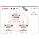 Brembo | Bremsbelagsatz, Scheibenbremse | P 59 083 Brembo | Bremsbelagsatz, Scheibenbremse | P 59 083