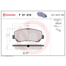 Brembo | Bremsbelagsatz, Scheibenbremse | P 37 019 Brembo | Bremsbelagsatz, Scheibenbremse | P 37 019