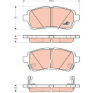 TRW | Bremsbelagsatz, Scheibenbremse | GDB3437