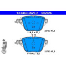 ATE | Bremsbelagsatz, Scheibenbremse | 13.0460-2626.2 ATE | Bremsbelagsatz, Scheibenbremse | 13.0460-2626.2