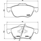 Brembo | Bremsbelagsatz, Scheibenbremse | P 83 043 Brembo | Bremsbelagsatz, Scheibenbremse | P 83 043