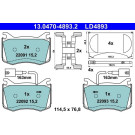 ATE | Bremsbelagsatz, Scheibenbremse | 13.0470-4893.2 ATE | Bremsbelagsatz, Scheibenbremse | 13.0470-4893.2