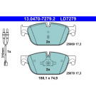 ATE | Bremsbelagsatz, Scheibenbremse | 13.0470-7279.2 ATE | Bremsbelagsatz, Scheibenbremse | 13.0470-7279.2