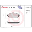 Brembo | Bremsbelagsatz, Scheibenbremse | P 50 093 Brembo | Bremsbelagsatz, Scheibenbremse | P 50 093