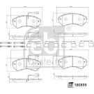 FEBI BILSTEIN 180899 Bremsbeläge Vorderachse inkl. Warnkontakt FEBI BILSTEIN 180899 Bremsbeläge Vorderachse inkl. Warnkontakt