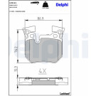 Delphi | Bremsbelagsatz, Scheibenbremse | LP2121 Delphi | Bremsbelagsatz, Scheibenbremse | LP2121