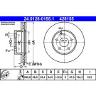 ATE | Bremsscheibe | 24.0128-0155.1