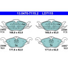 ATE | Bremsbelagsatz, Scheibenbremse | 13.0470-7115.2 ATE | Bremsbelagsatz, Scheibenbremse | 13.0470-7115.2